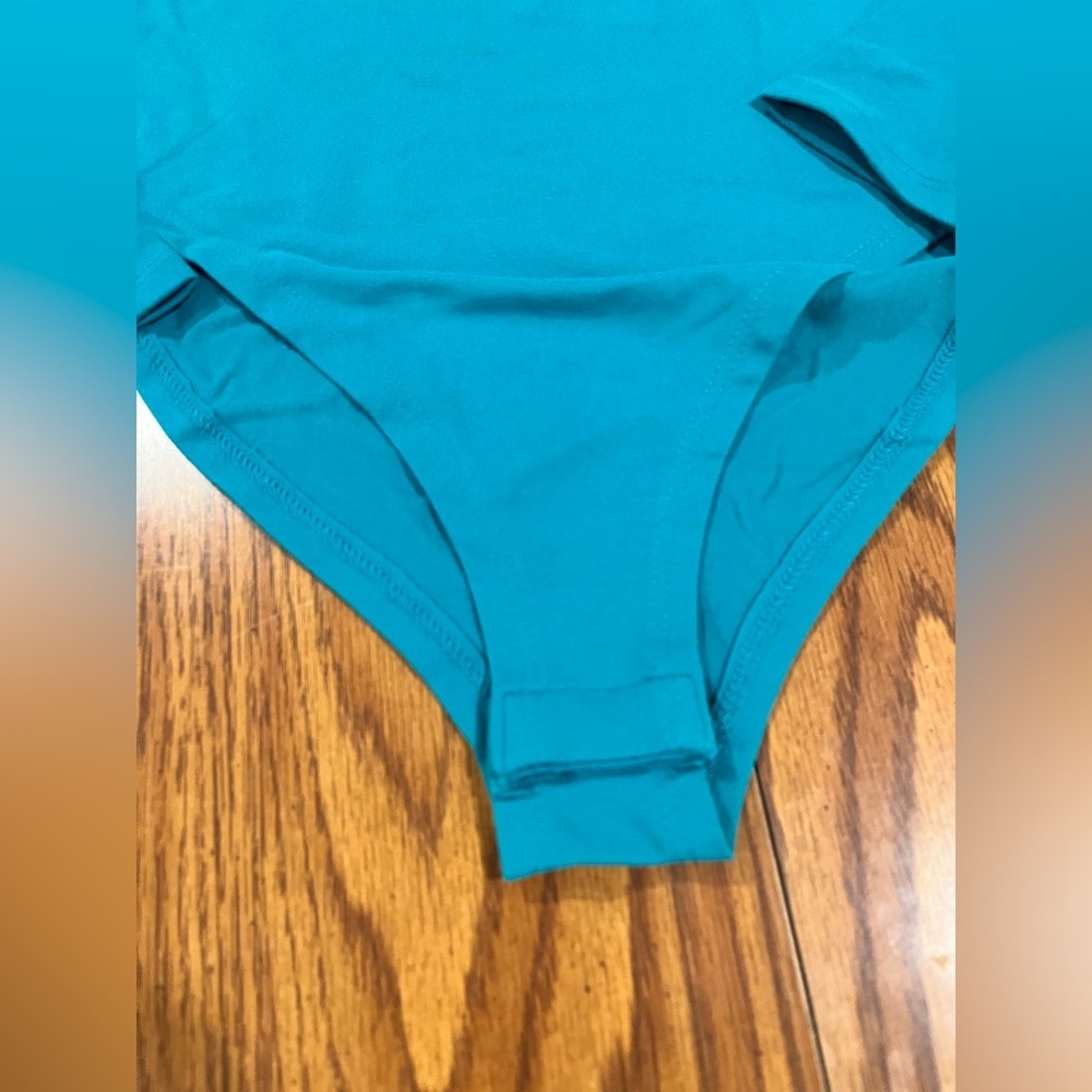 Zenana Teal Long Sleeved Bodysuit - Size Small - NWT - Picture 3 of 7